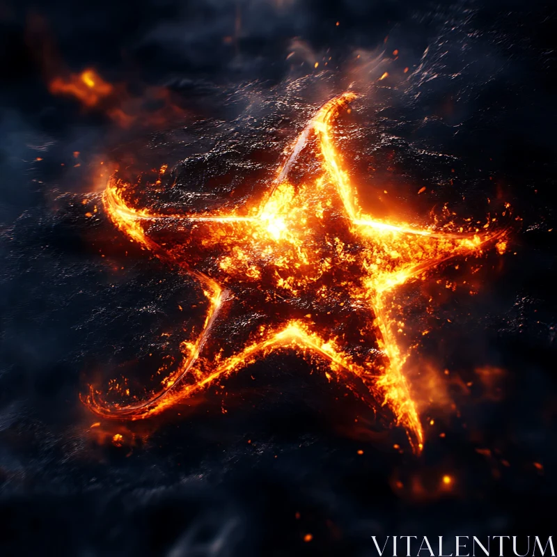 Blazing Star Shaped Flame