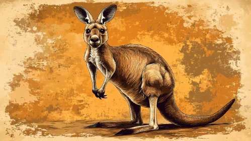 Artistic portrayal of Kangaroo