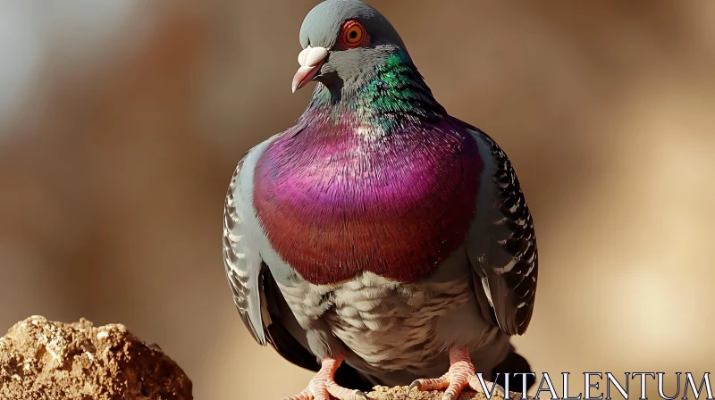 Colorful Pigeon Close-Up