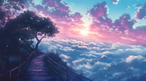 Pathway to Sunset Serenity