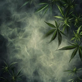 Green Leaves in Smoky Ambiance