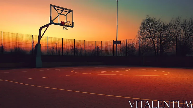 Basketball at Dusk