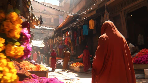 Red Robe in Market