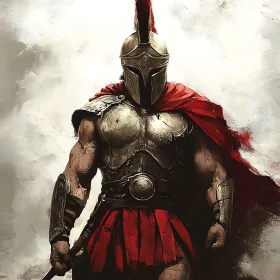 Ancient Warrior's Courageous Stance
