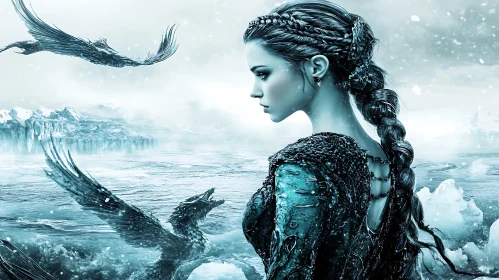 Winter Queen with Dragons