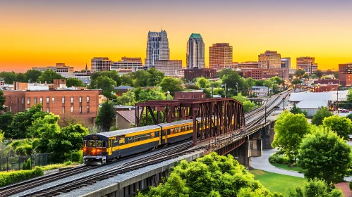 Urban Transit at Dusk