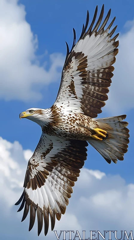 Eagle Soaring in the Sky AI Image