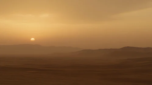 Tranquil Desert Hills at Sunset