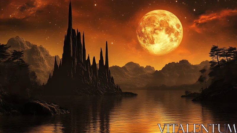 Ethereal Lunar Reflection over Water