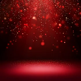 Abstract Red Glittering Cascade