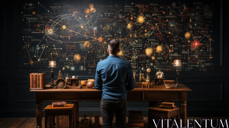 Dark Room Scientific Experiments: Spectacular Backdrops AI Image