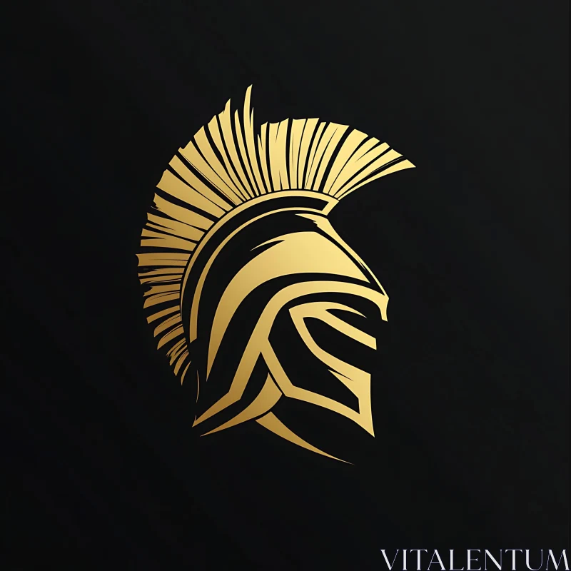 Ancient Warrior Helmet Illustration