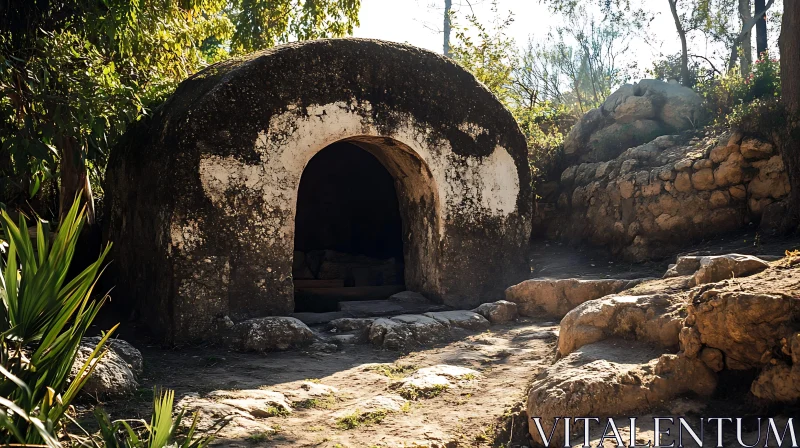 Ancient Stone Hut in the Forest