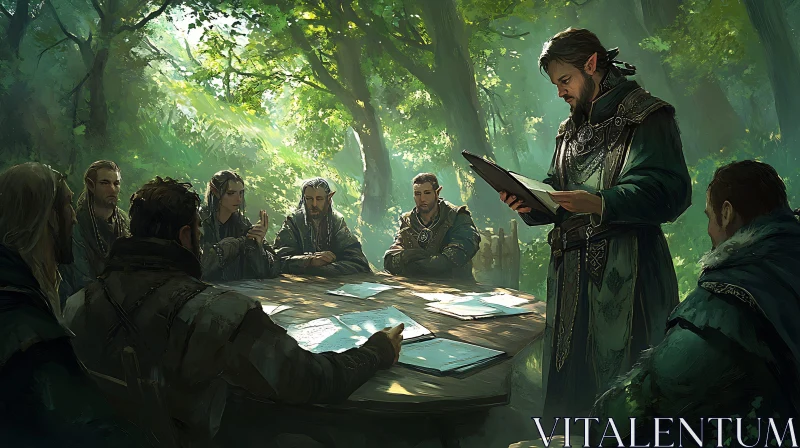 Elven Council Meeting in the Woods