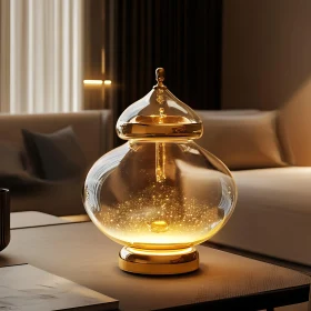 Stylish Ambient Lamp with Sparkling Glass Dome