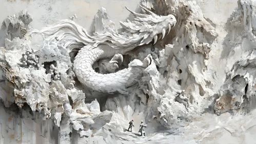 Ancient Dragon Sculpture Art