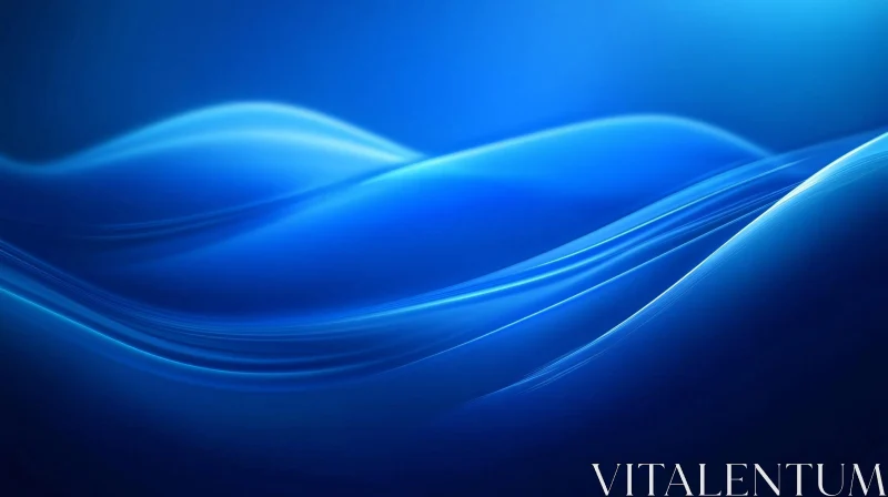 Fluid Blue Gradient Waves Artwork