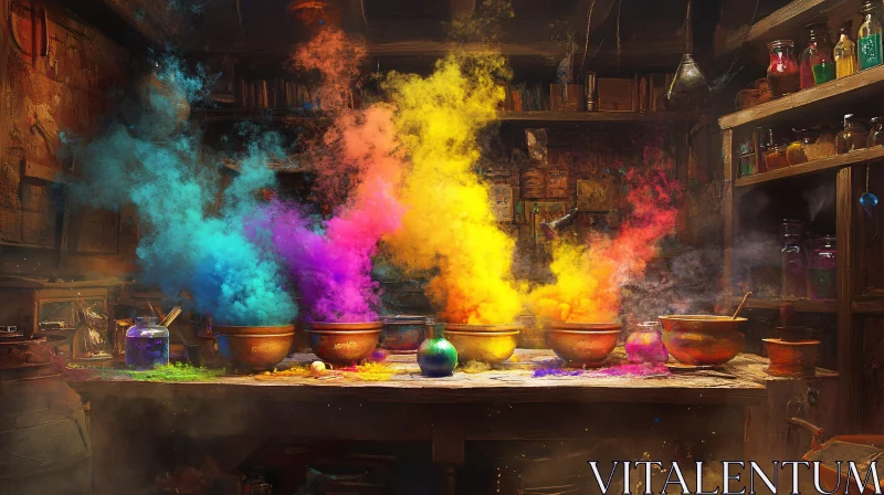 Alchemist's Rainbow: A Magical Potion Scene