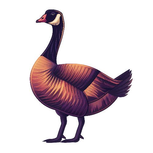 Vintage Goose Vector Illustration for T-Shirt Printing