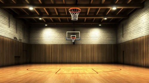 Empty Basketball Court