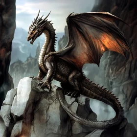 Dragon Sentinel Overlooking Forgotten Kingdom