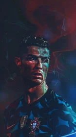 Intense Cristiano Ronaldo Portrait