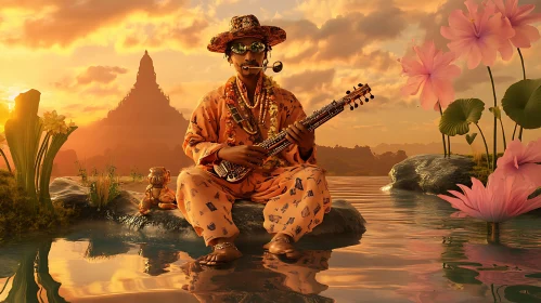 Lotus Sunset Musician