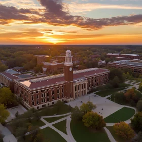 Sunset over the University Building