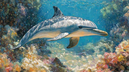 Underwater Dolphin Art