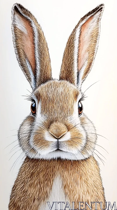 Charming Bunny Illustration AI Image