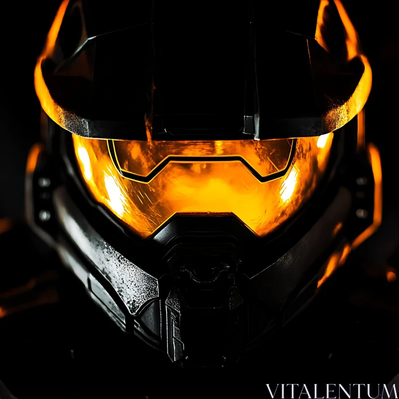 Glowing Warrior Helmet AI Image