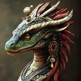 Jeweled Dragon Steampunk Fantasy Art