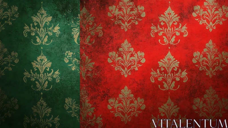 Vintage Damask Texture Wallpaper AI Image