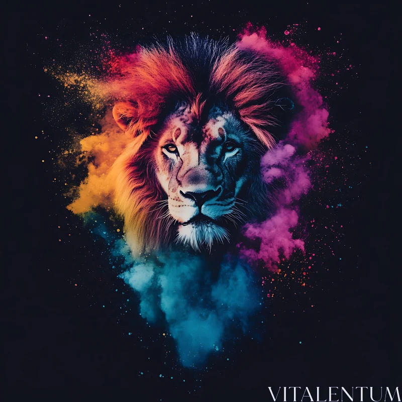 Majestic Lion Art AI Image