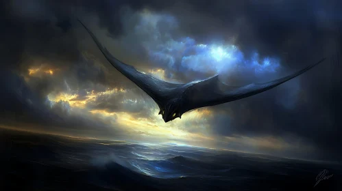 Dragon Over Sea Art