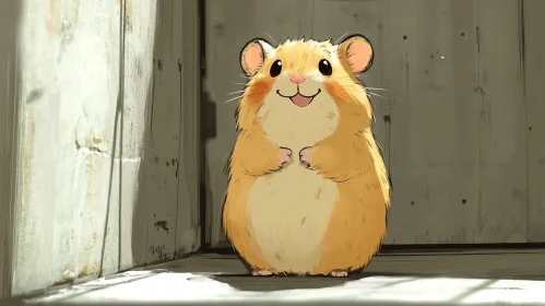 Charming Hamster Cartoon Image