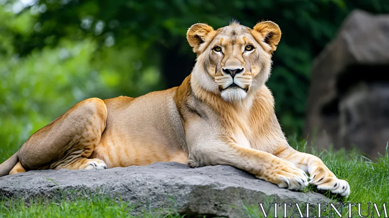 Female Lion Portrait AI Image