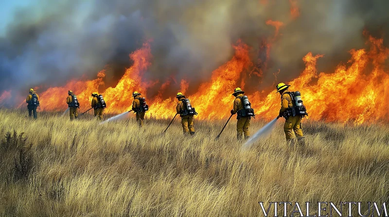 Firefighters in Action AI Image