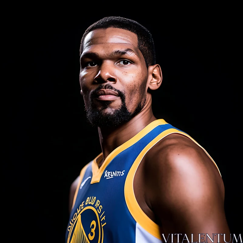 Man in Golden State Jersey AI Image