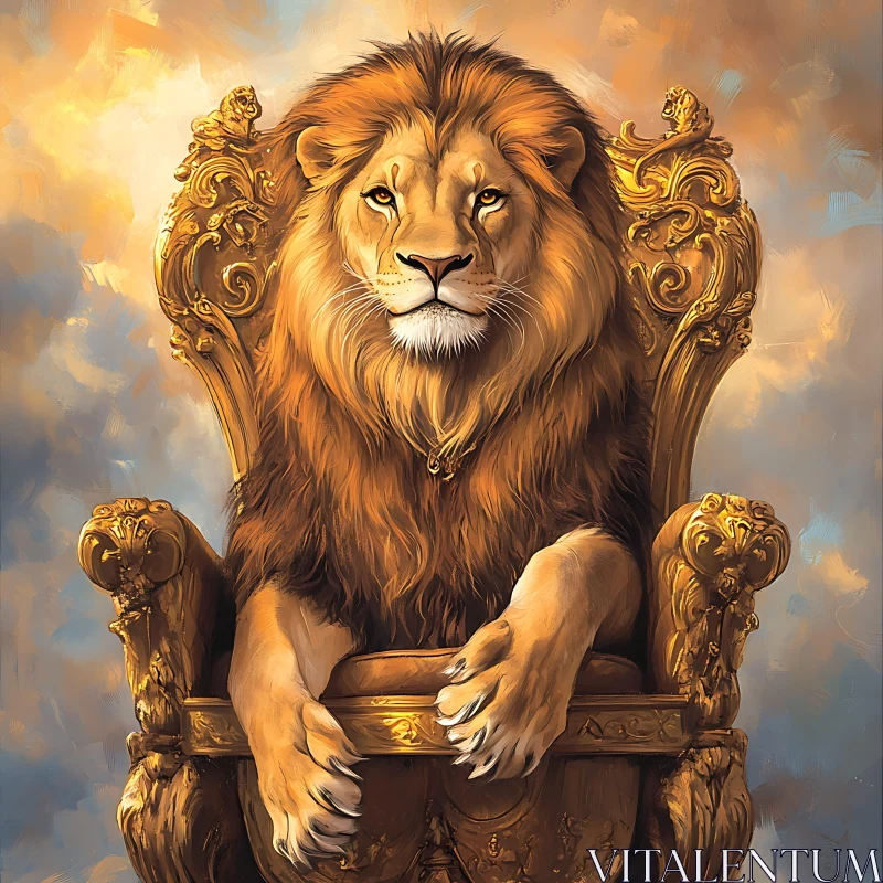 AI ART Regal Lion Portrait