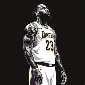 LeBron James Lakers Portrait