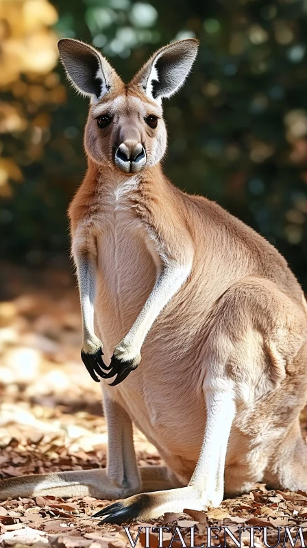 Wild Kangaroo Portrait AI Image