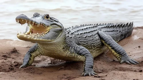 Wild Alligator in Natural Habitat