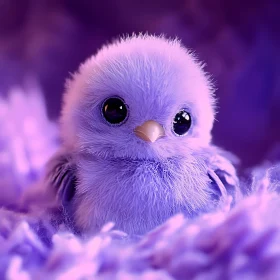 Dreamy Purple Bird Portrait