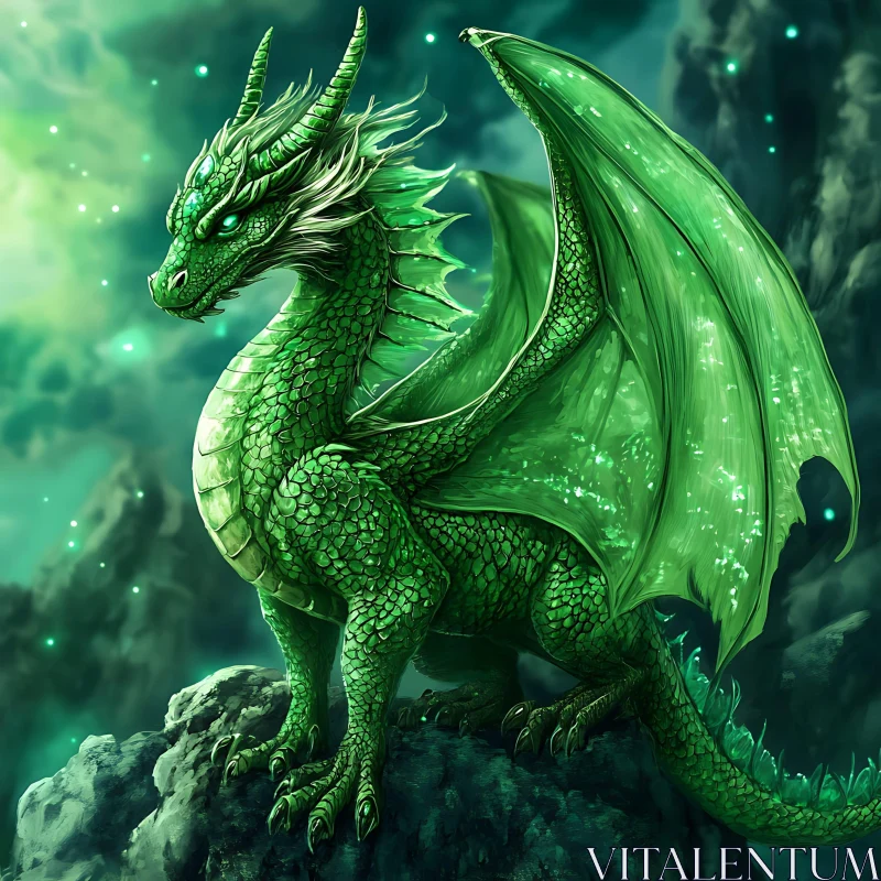 Verdant Dragon Sentinel AI Image