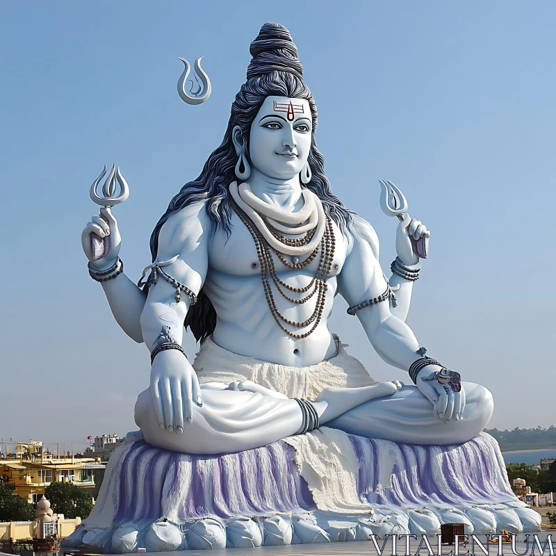 Serene Shiva: A Meditative Pose AI Image