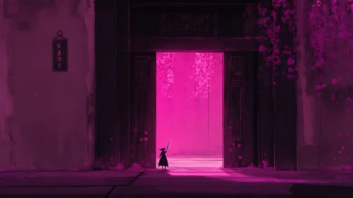 Silhouette in Pink Light