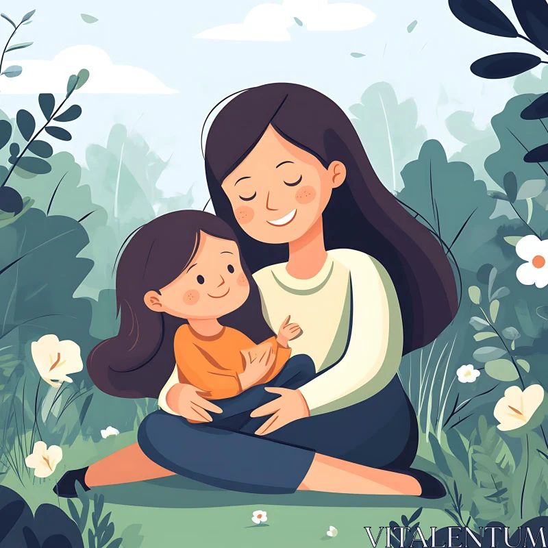 AI ART Loving Embrace: A Mother's Affection