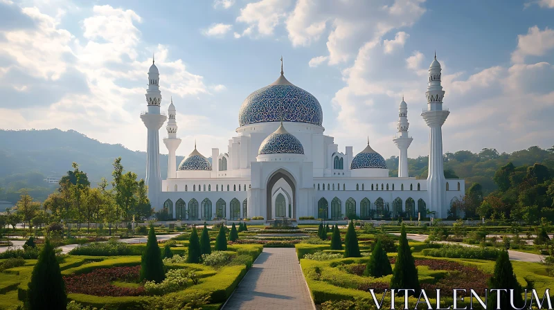 Islamic Architecture: A Mosque in Bloom AI Image