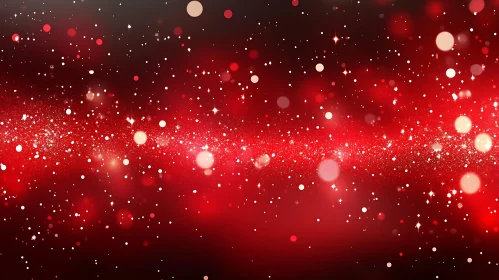 Shimmering Red Particle Cloud